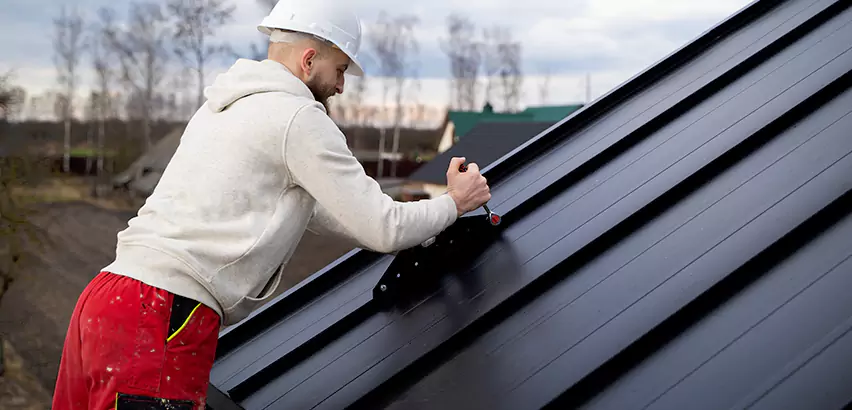 Tin Roof Ridge Cap Installation in Mercer Island
